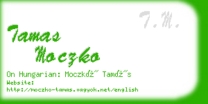 tamas moczko business card